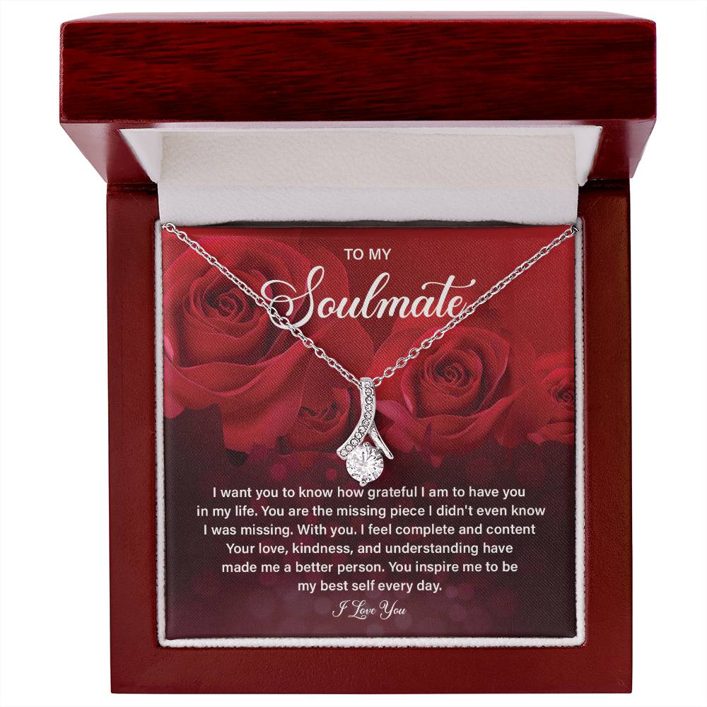 Soulmate Necklace Gift – Grateful Heart Message Card