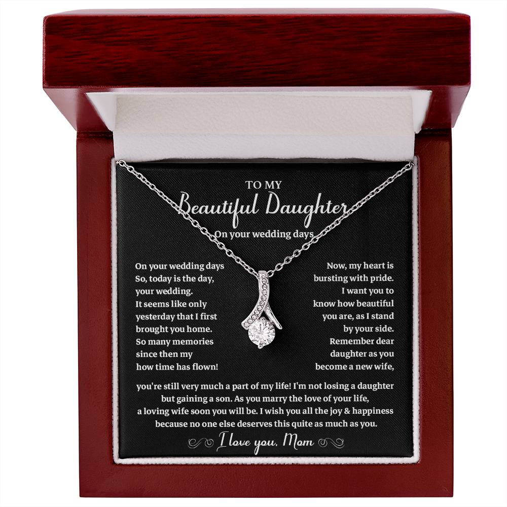Wedding Gift for Daughter – From Mom Necklace Box