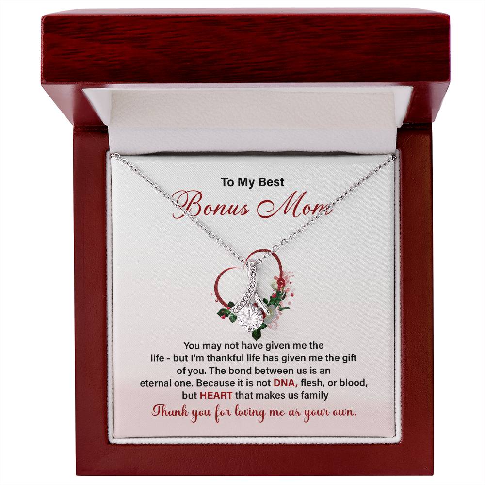 Bonus Mom Necklace Gift with Heartfelt Card