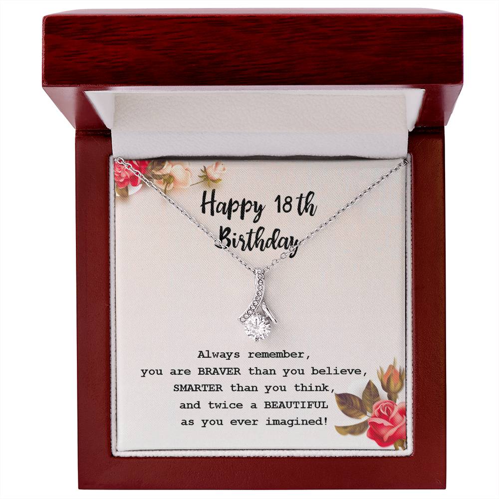 18th Birthday Gift Necklace – Elegant CZ Pendant