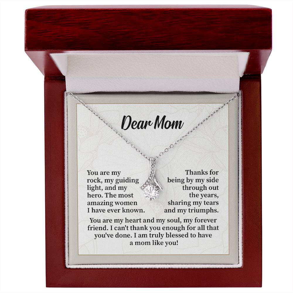 Gift for Mom from Daughter – Necklace with Message Card
