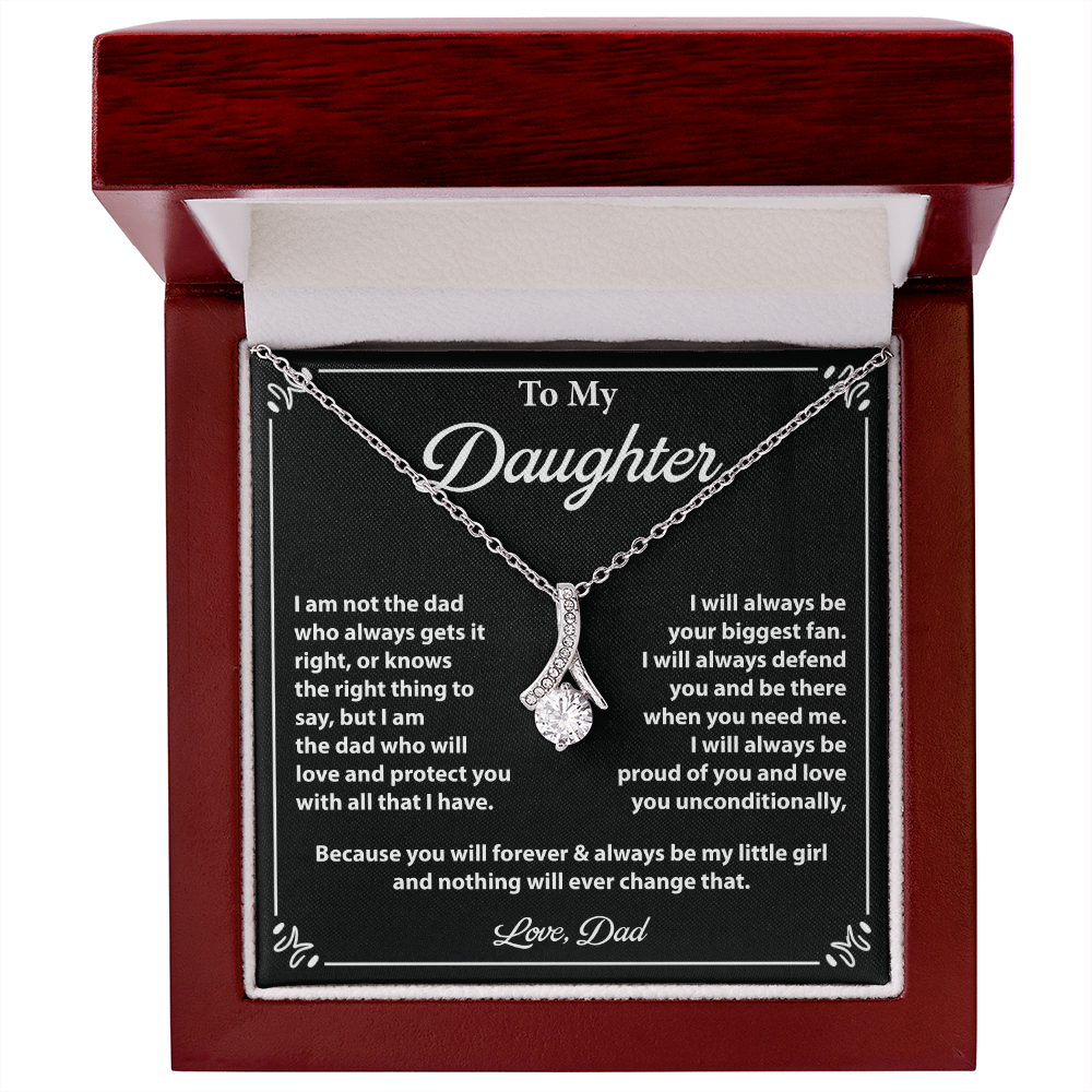 Gift for Daughter from Dad - Alluring Beauty Necklace with heartfelt note