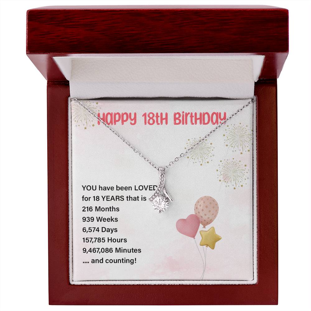 18th Birthday Necklace Gift for Her – Loved Every Minute Keepsake