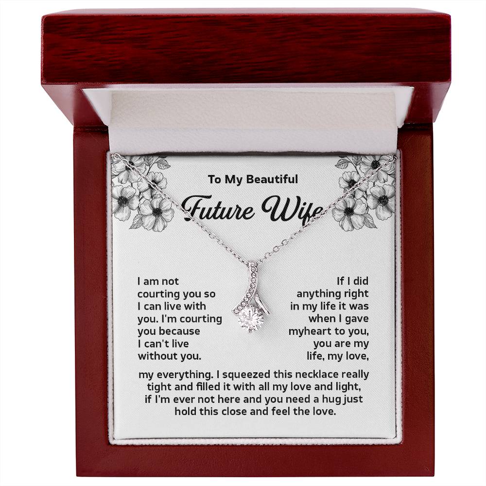 Future Wife Necklace Gift with Heartfelt Message Card