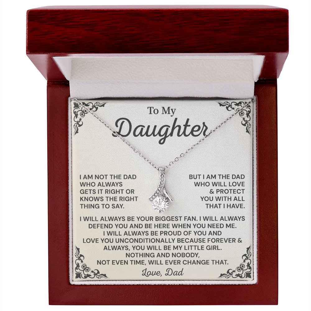 Dad to Daughter Necklace Forever Your Biggest Fan Gift