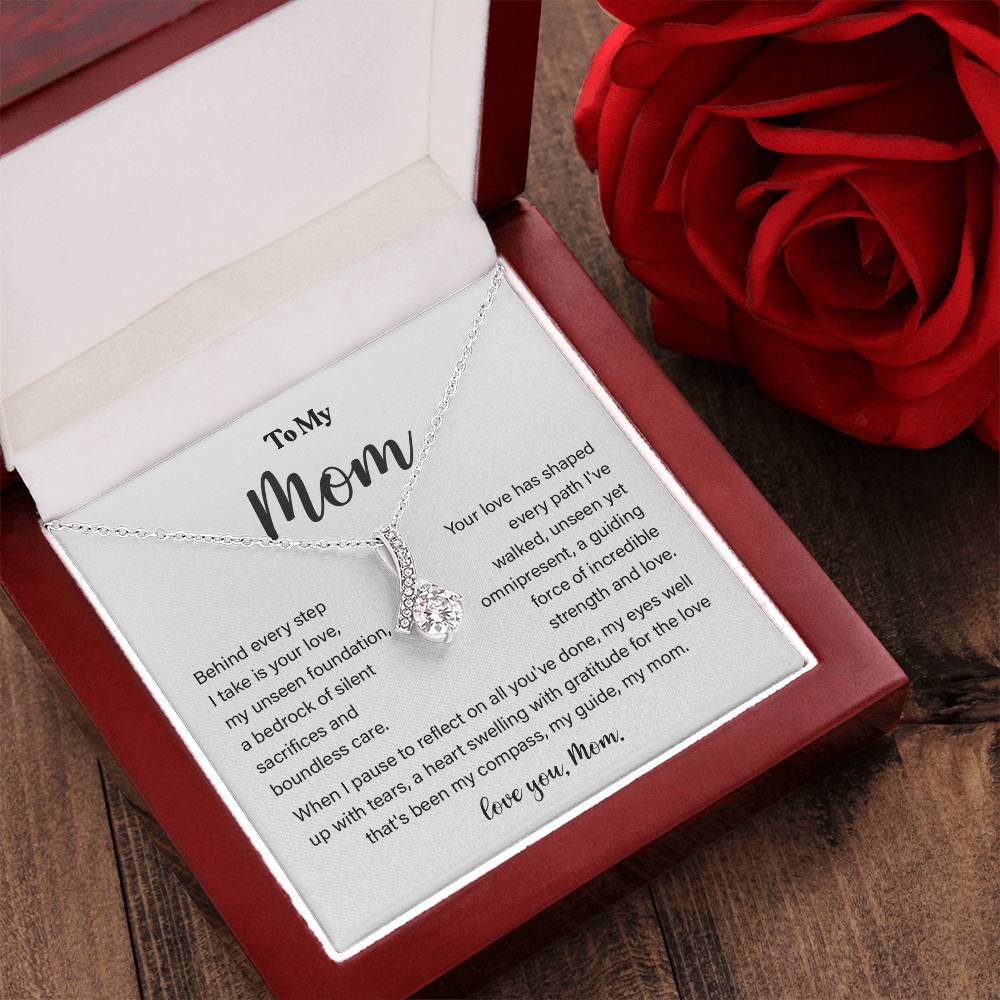 To My Mom beautiful necklace in premium gift box.
