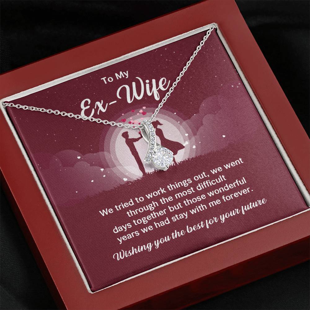 Ex-Wife Necklace Gift – Elegant Jewelry with Message Card