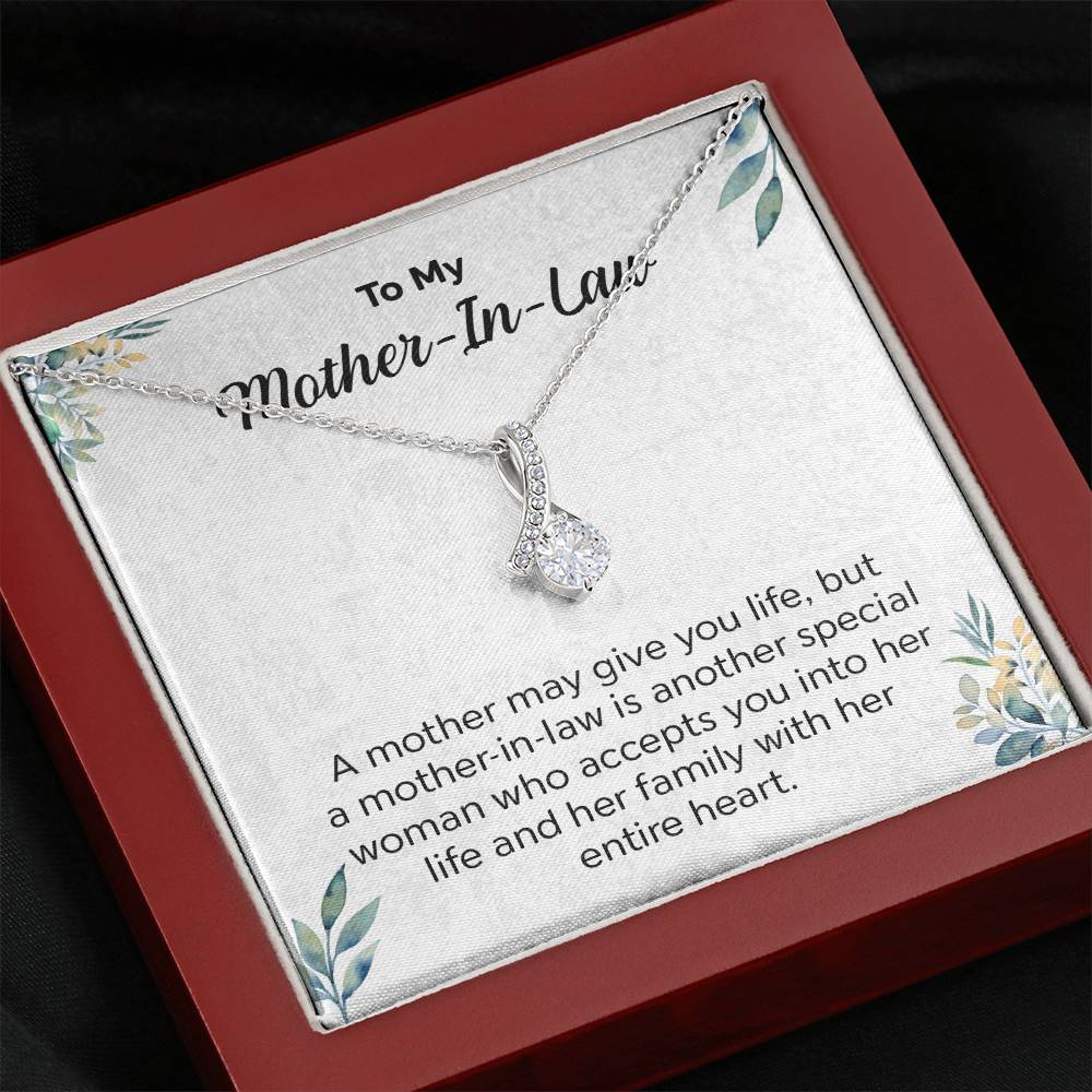 Gift for Mother-in-Law Necklace with Message Card