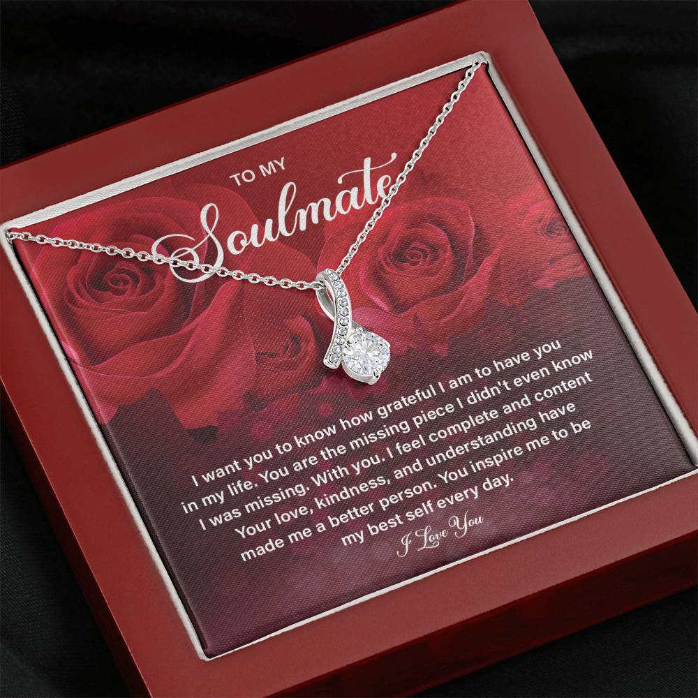 Soulmate Necklace Gift – Grateful Heart Message Card