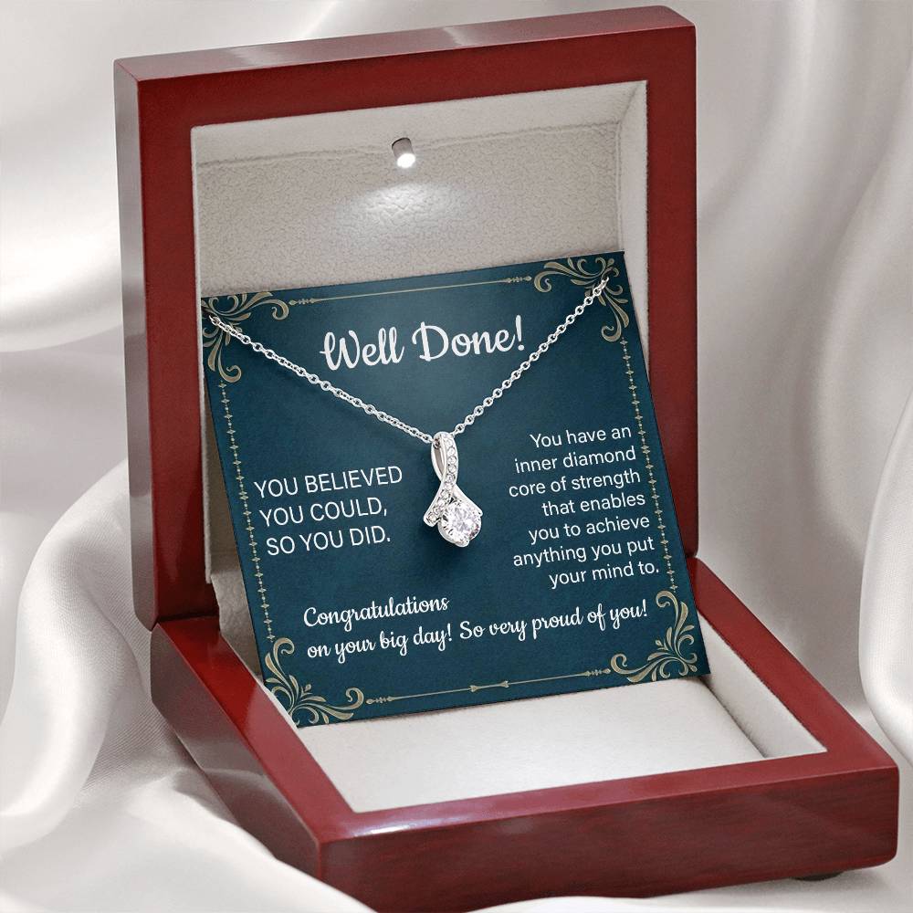 Graduation Gift For Her, Pendant Necklace With Gift Box