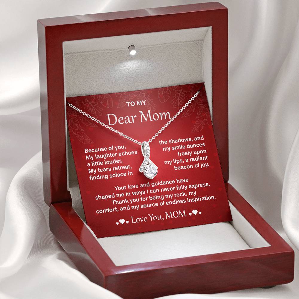 Mother Necklace Gift from Daughter Message Card