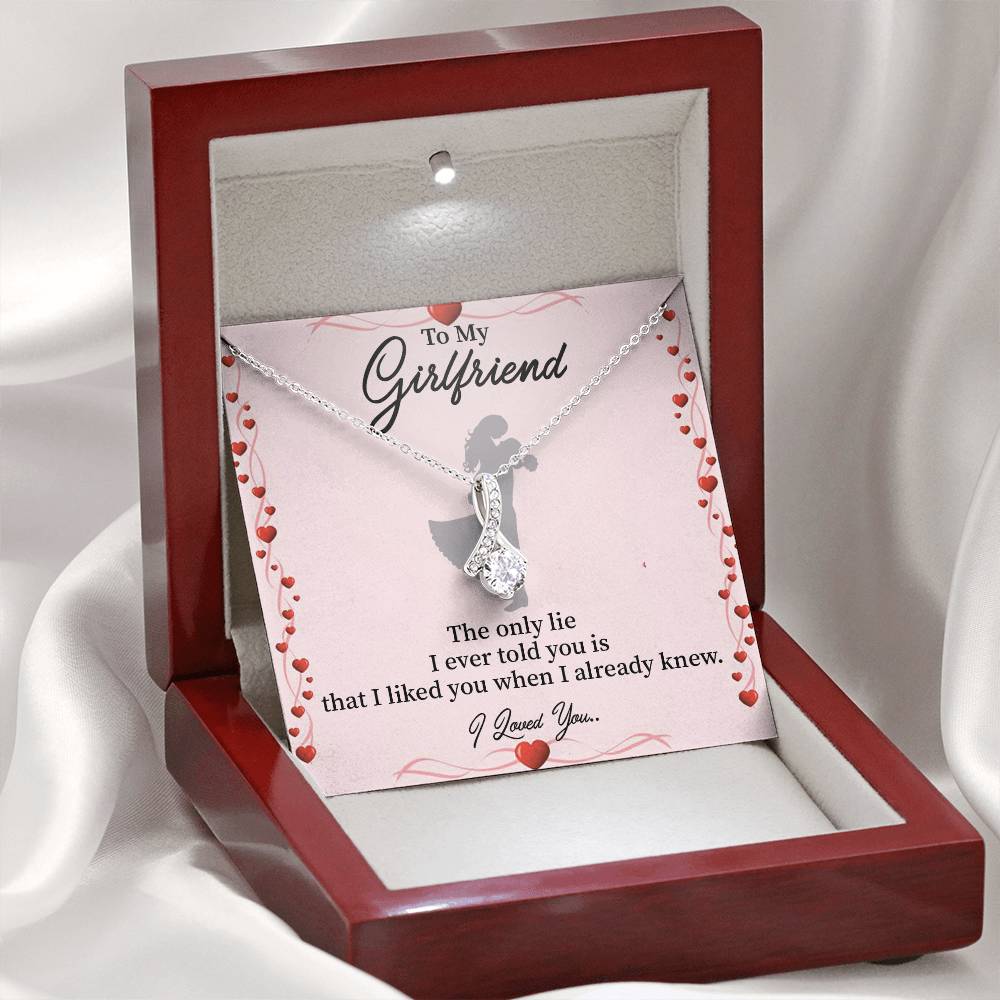 Necklace Gift for Girlfriend with Love Quote Card