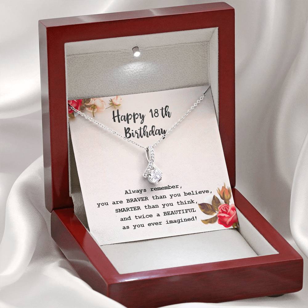18th Birthday Gift Necklace – Elegant CZ Pendant