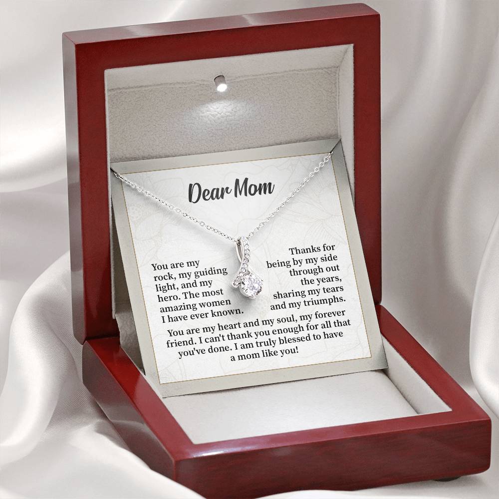 Gift for Mom from Daughter – Necklace with Message Card