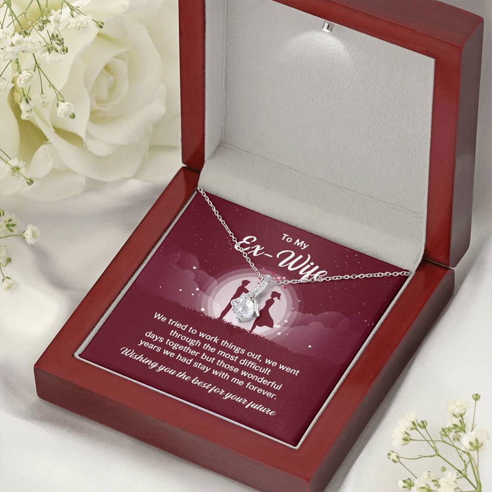 Ex-Wife Necklace Gift – Elegant Jewelry with Message Card