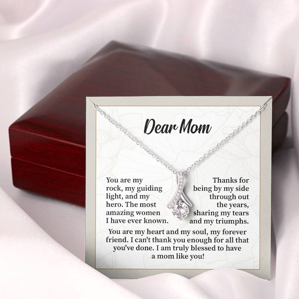 Gift for Mom from Daughter – Necklace with Message Card