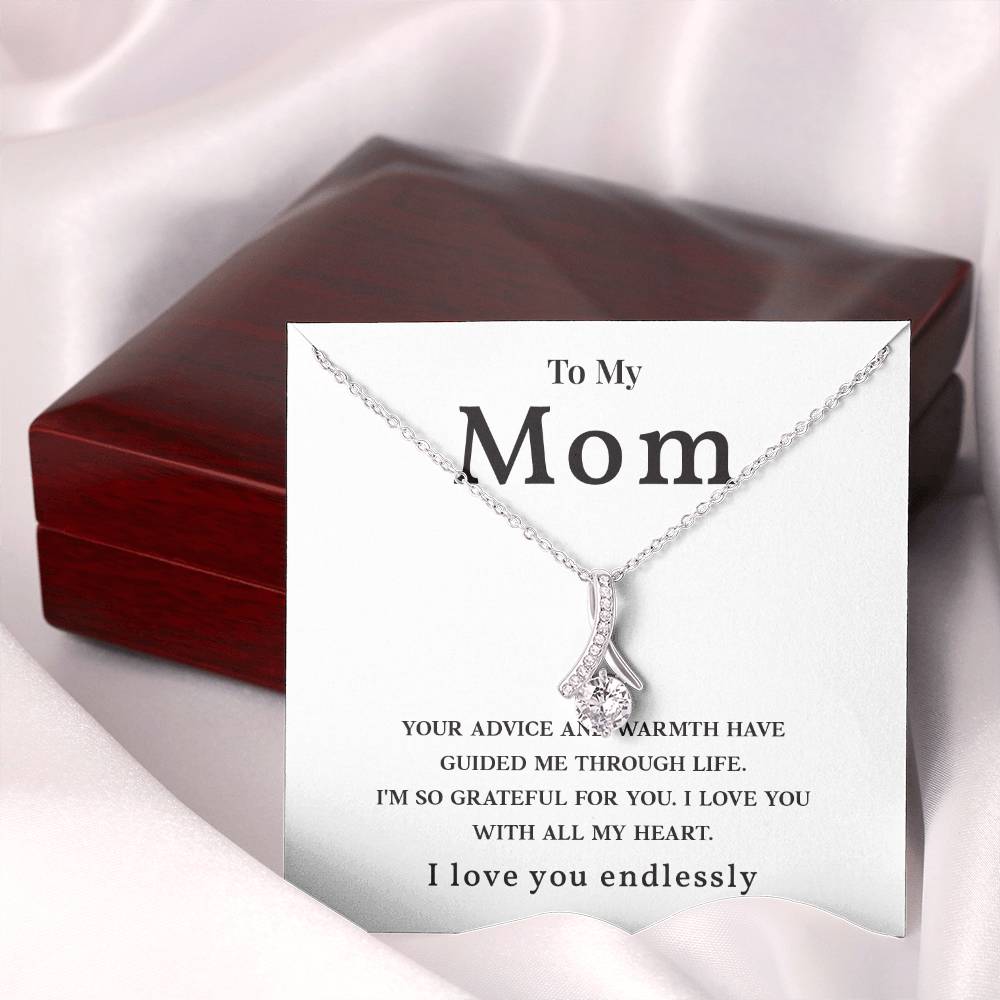 Necklace Gift for Mom with Heartfelt Message Card