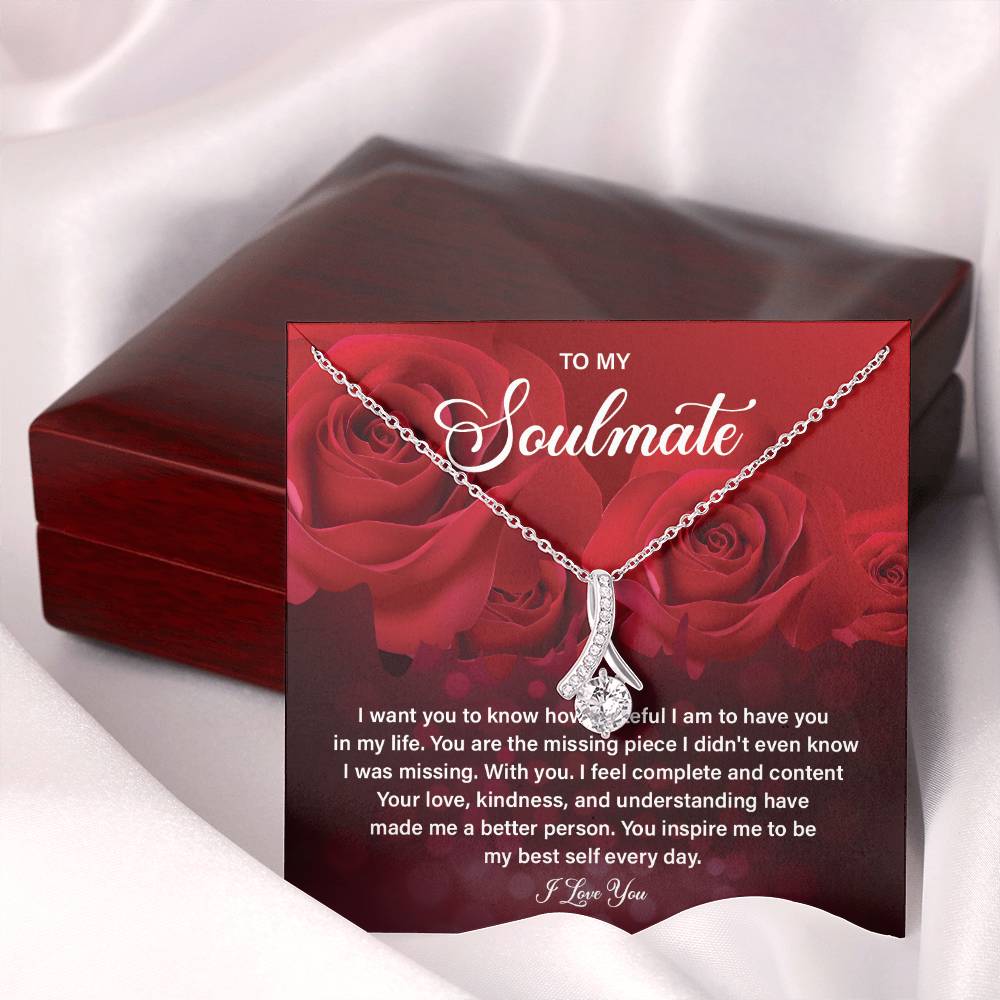 Soulmate Necklace Gift – Grateful Heart Message Card
