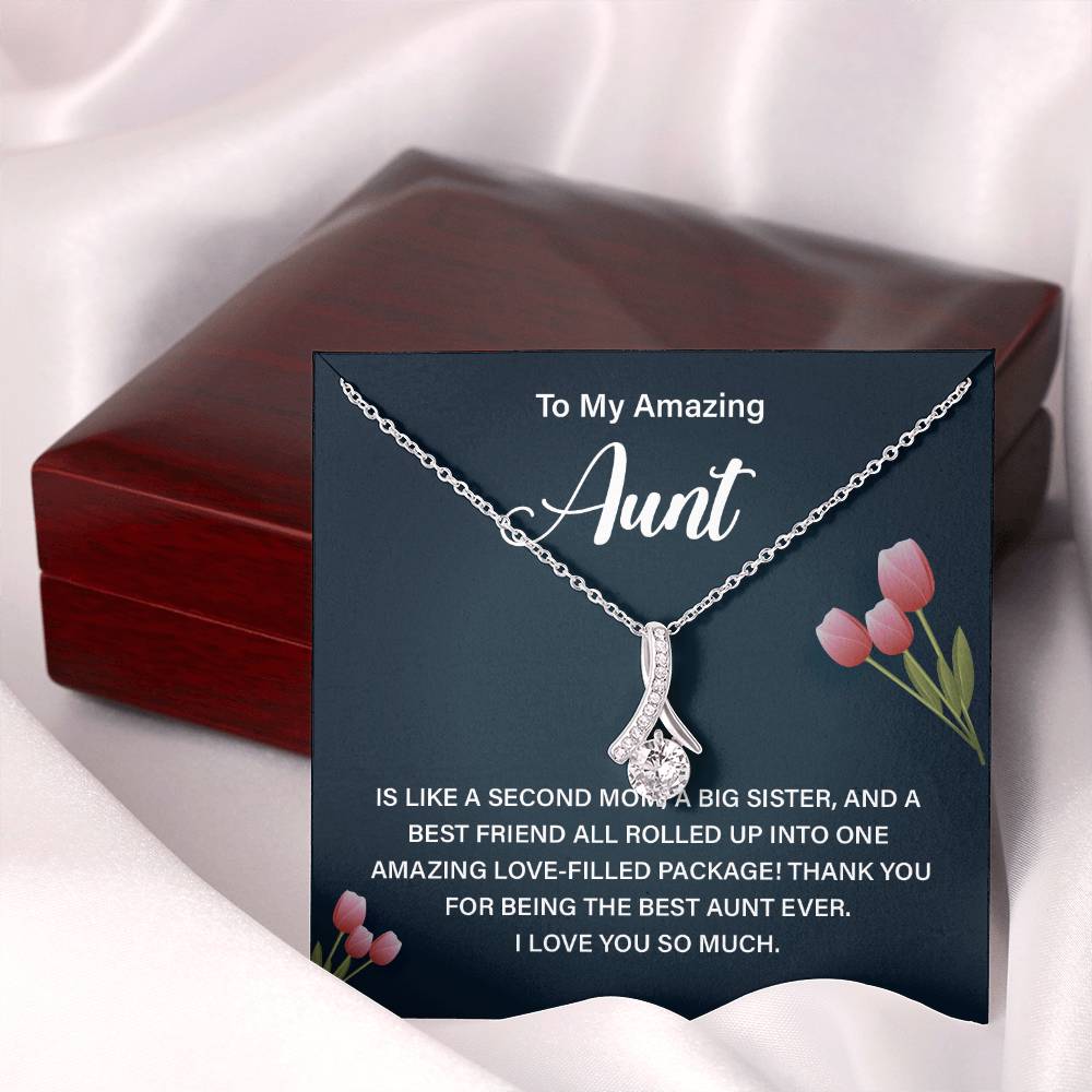 Aunt Necklace Gift – Second Mom and Best Friend