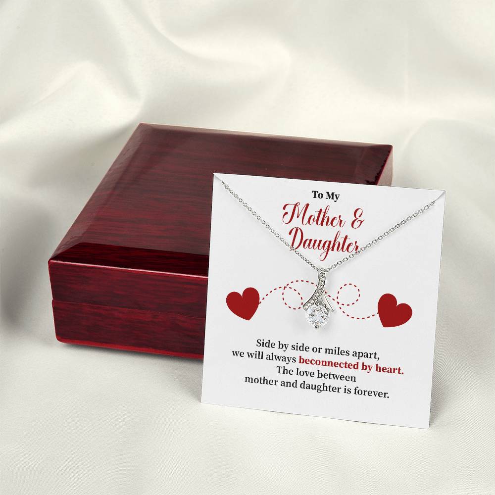 Mother and Daughter Necklace Gift with Message Card