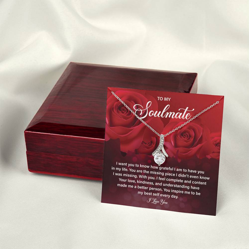 Soulmate Necklace Gift – Grateful Heart Message Card