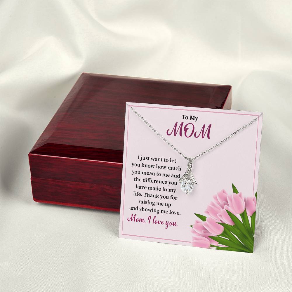 Gift for Mom from Daughter – Necklace with Message Card