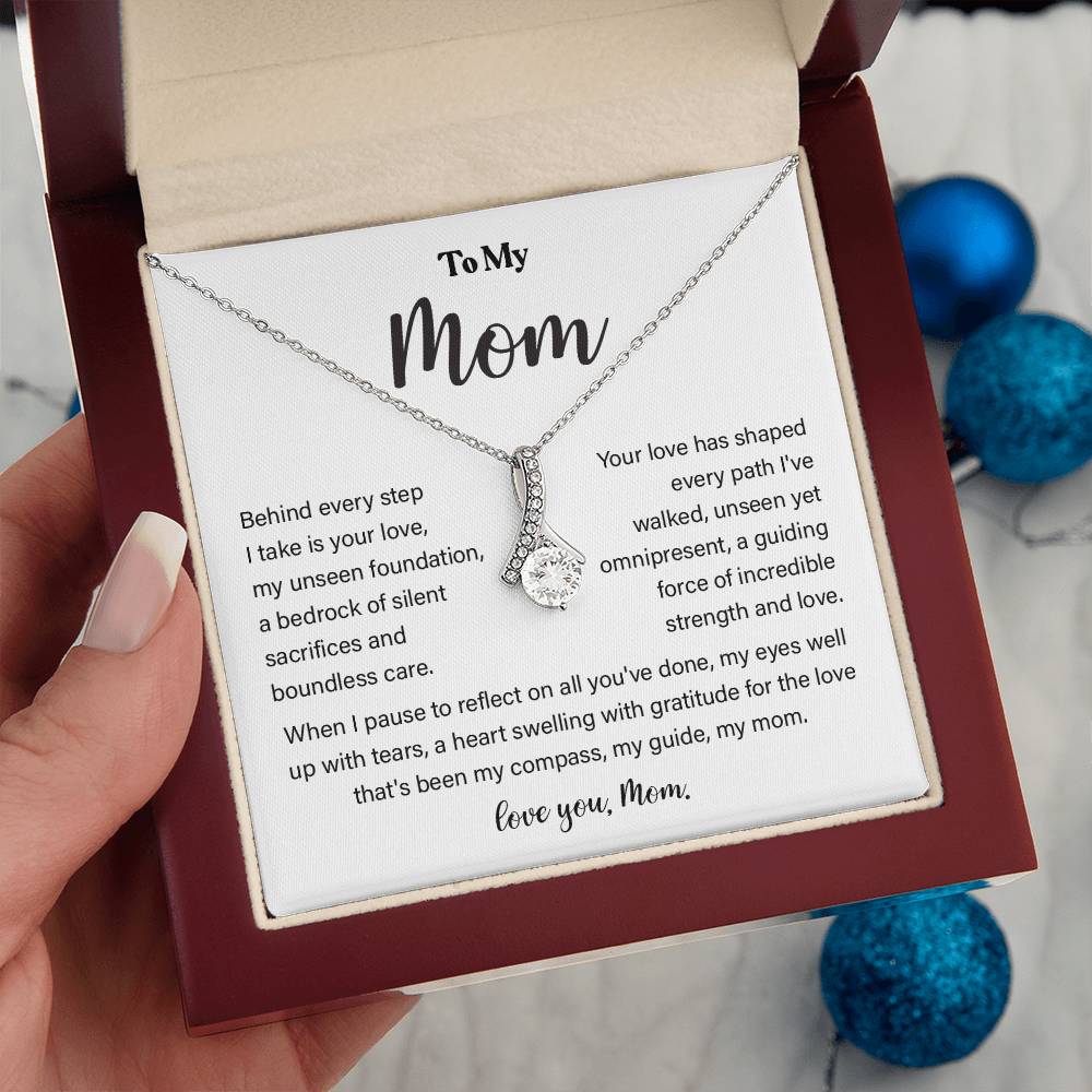 To My Mom beautiful necklace in premium gift box.