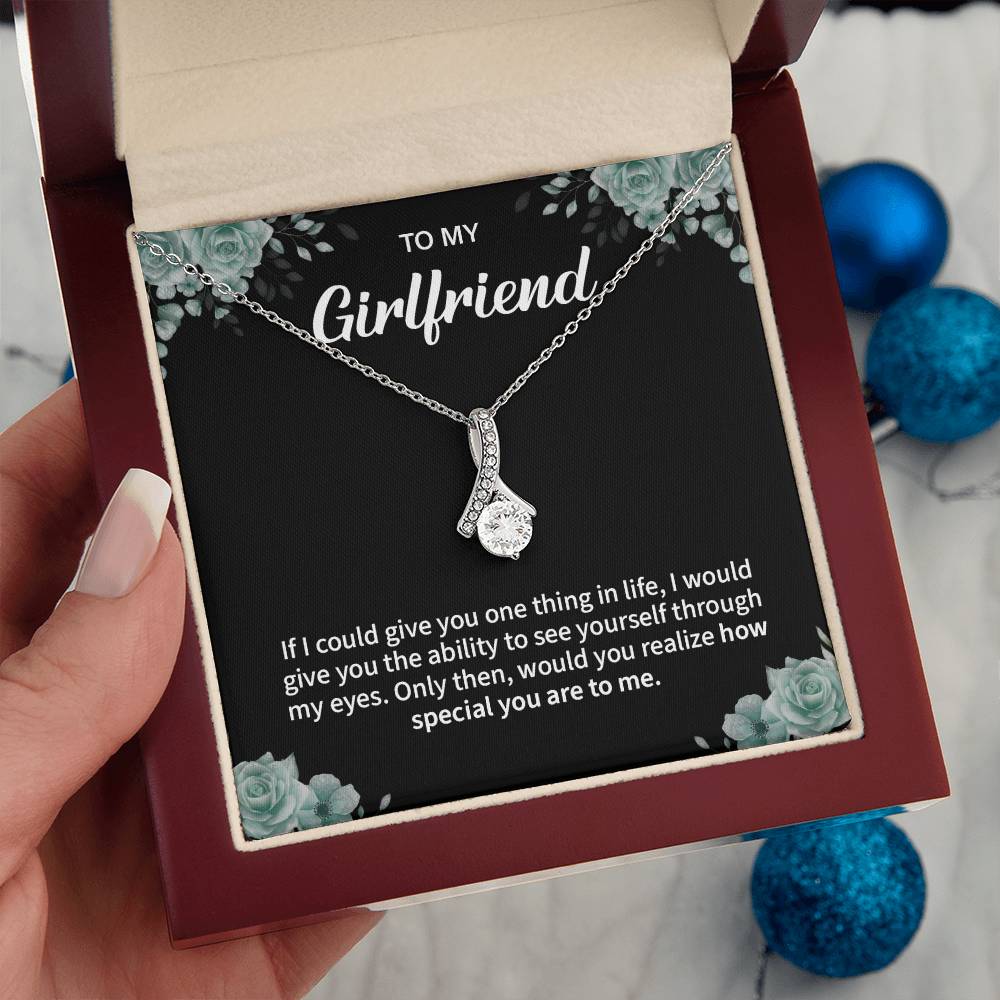 To My Girlfriend Necklace – Jewelry Gift with Message Card