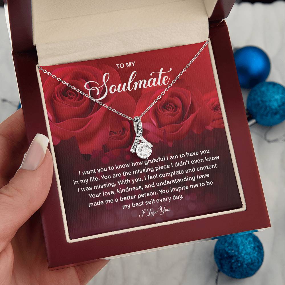 Soulmate Necklace Gift – Grateful Heart Message Card
