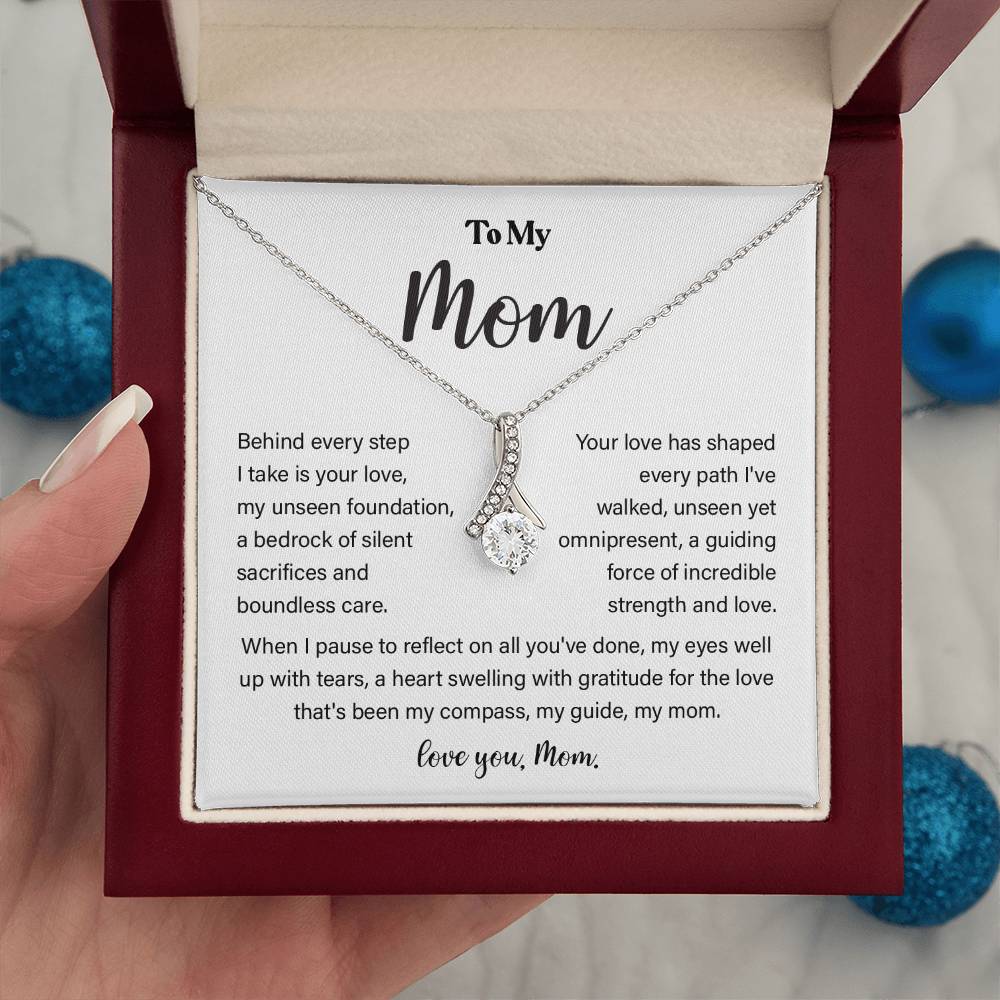 To My Mom beautiful necklace in premium gift box.