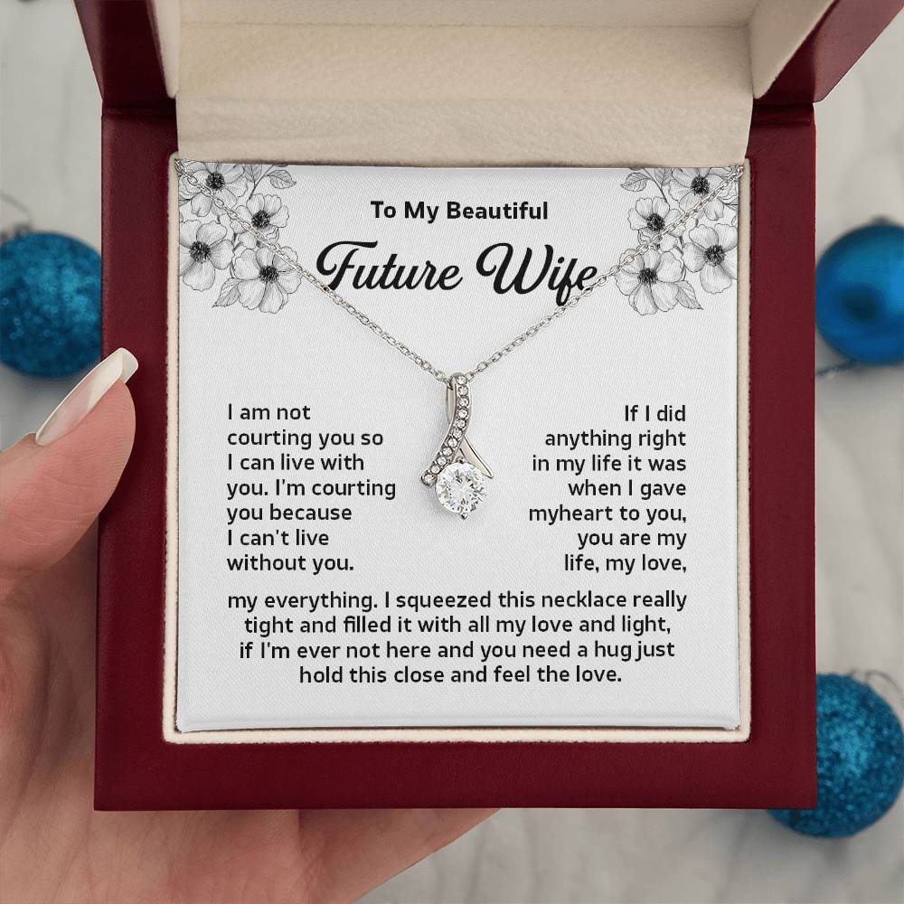 Future Wife Necklace Gift with Heartfelt Message Card