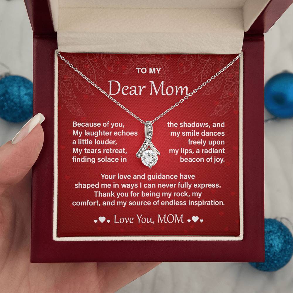 Mother Necklace Gift from Daughter Message Card