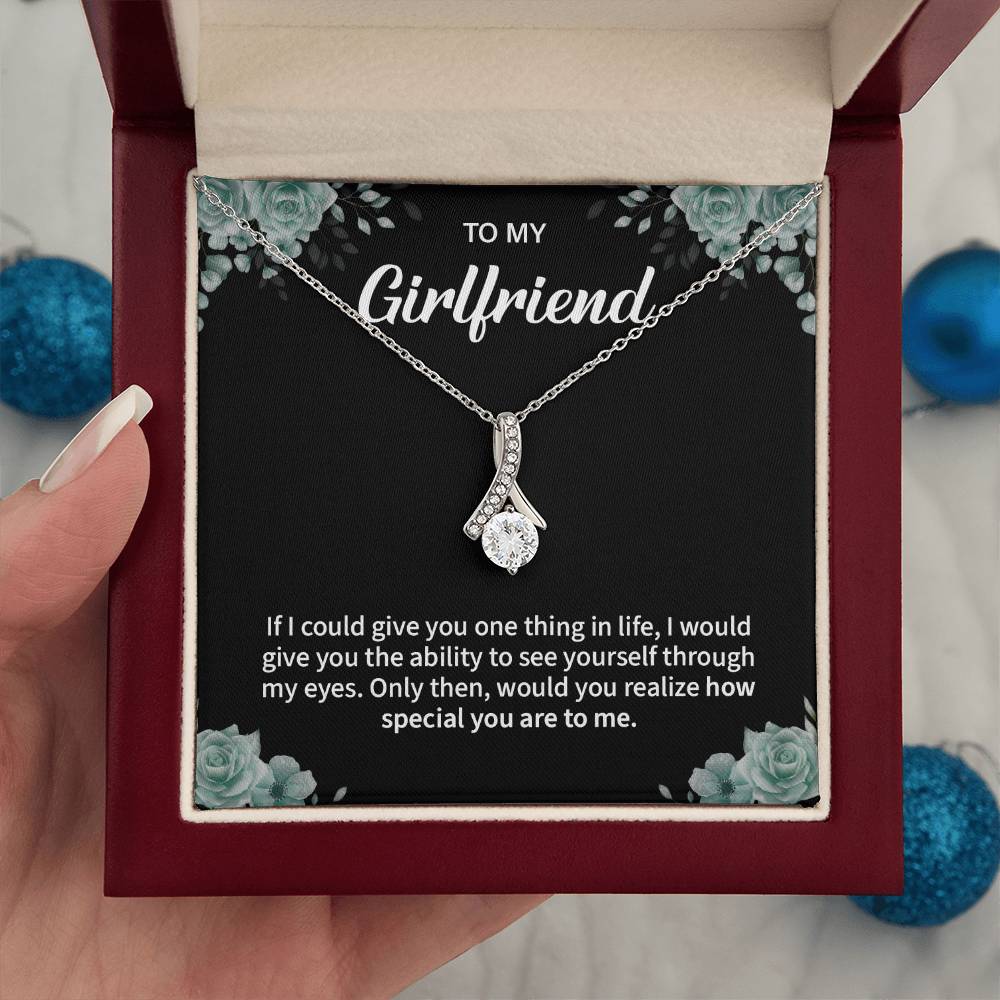 To My Girlfriend Necklace – Jewelry Gift with Message Card