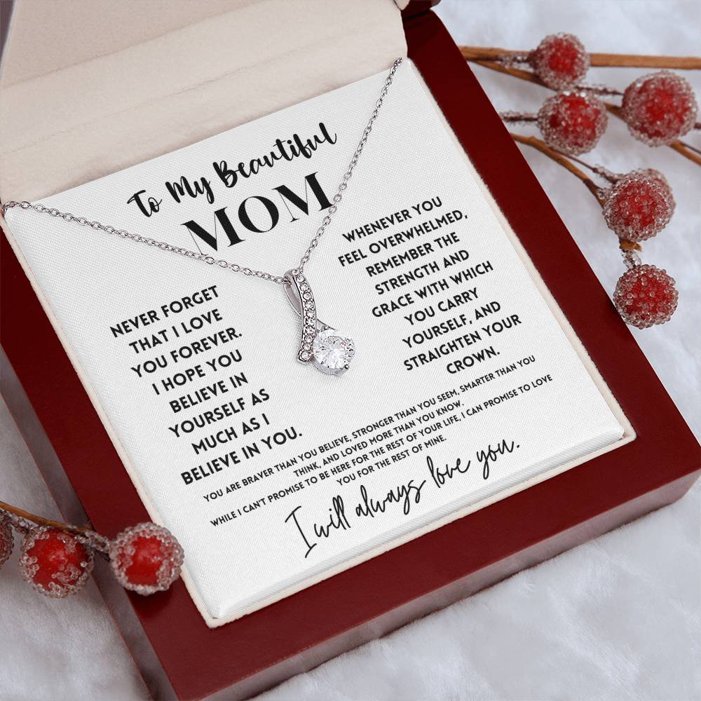 Beautiful Mom Necklace Gift from Daughter or Son