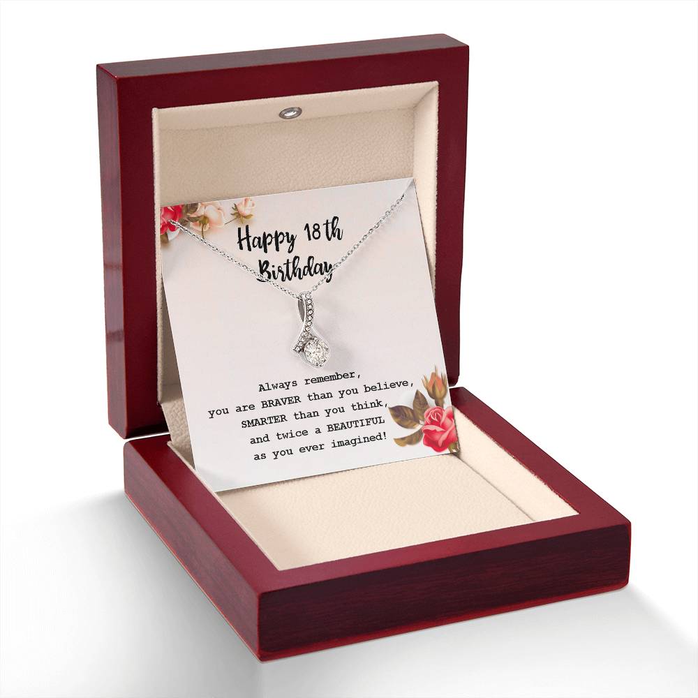 18th Birthday Gift Necklace – Elegant CZ Pendant