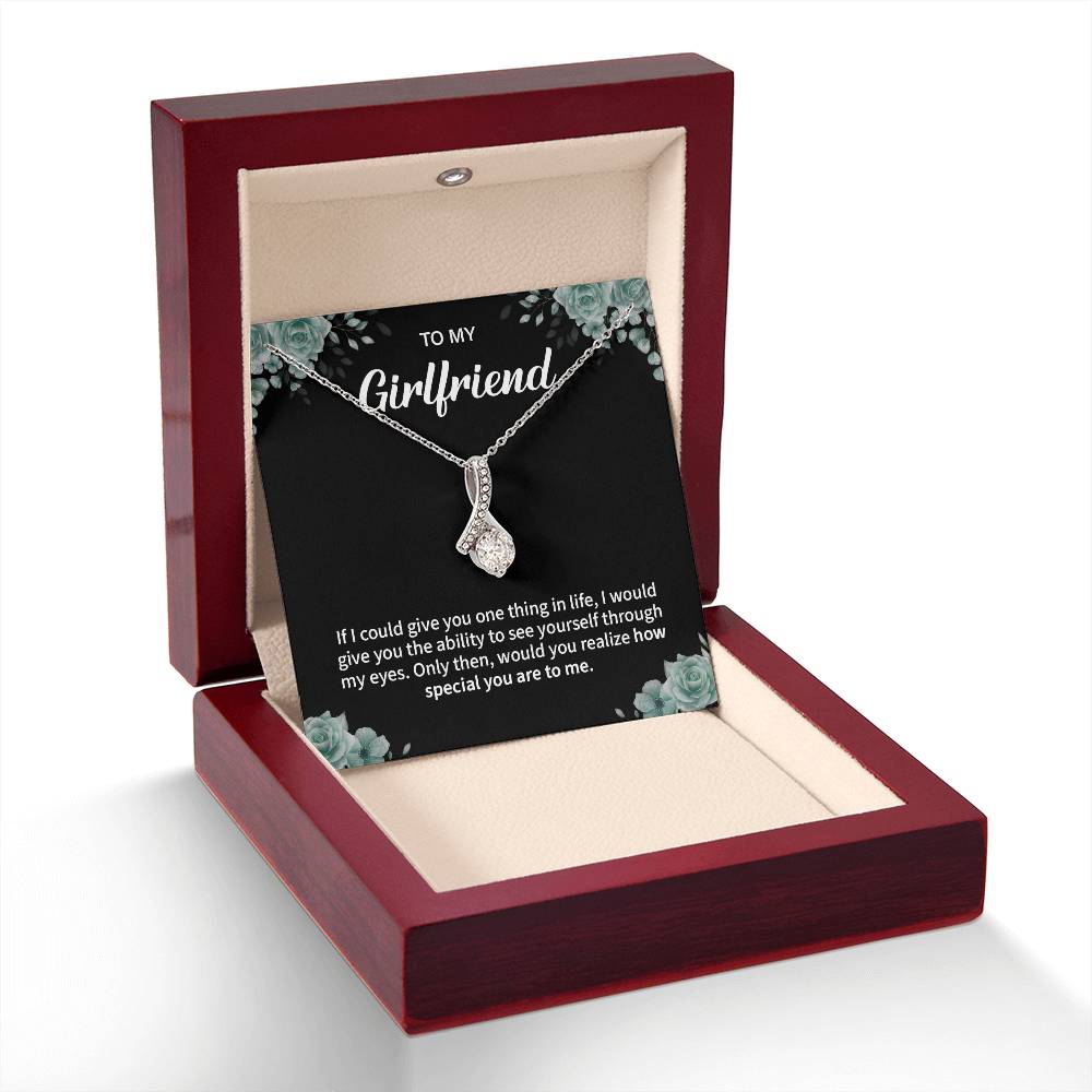 To My Girlfriend Necklace – Jewelry Gift with Message Card