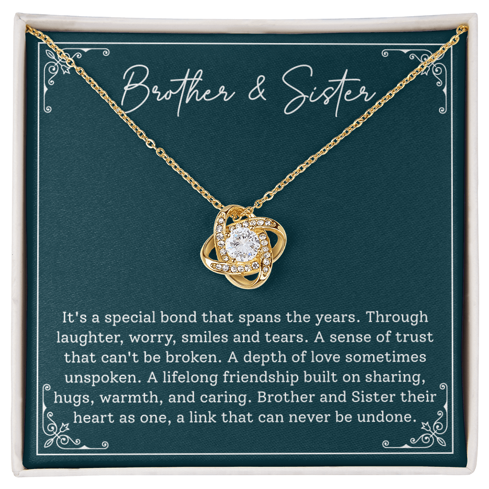 Brother & Sister - Heartfelt Gift, Emotional Keepsake Celebrating Lifelong Bond, Unbreakable Love And Friendship Token