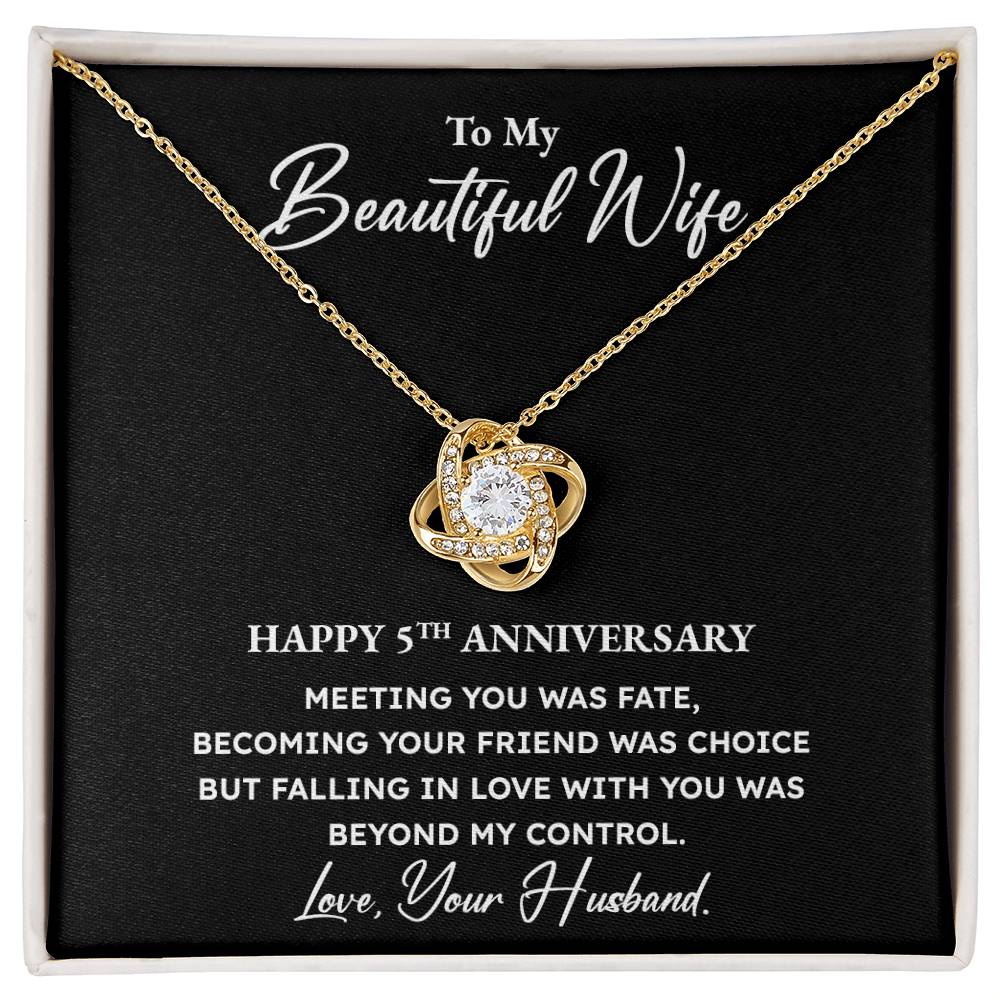 5th Anniversary Gift for Wife – Fate & Love Necklace