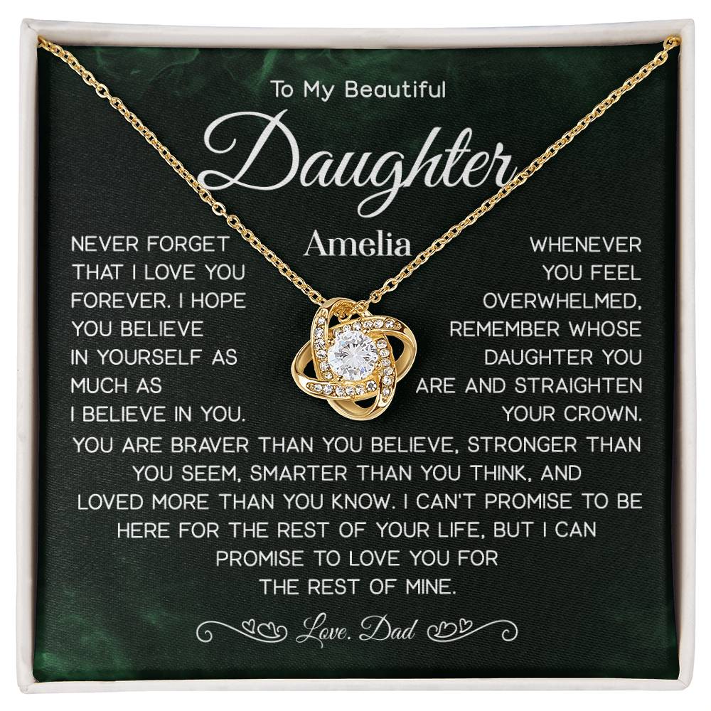 Dad to Daughter Gift – Forever Love Necklace Box