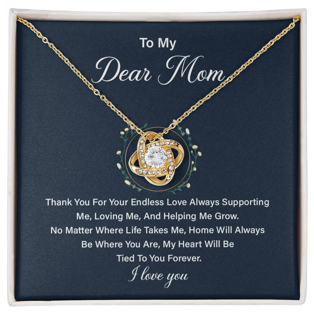 Necklace Gift for Mom from Daughter with Loving Message