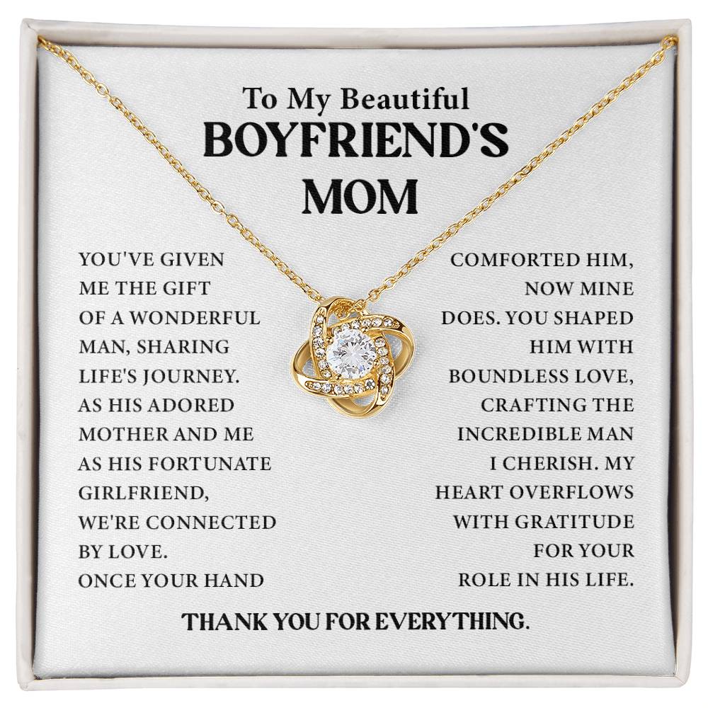 To My Beautiful Boyfriend's Mom Beautiful Boyfriend’s Mom Necklace Gift Necklace From Girlfriend To Boyfriend’s Mom Thoughtful Gift For Boyfriend’s Mom Unique Gift For Boyfriend’s Mom Meaningful Gift For Boyfriend’s Mom