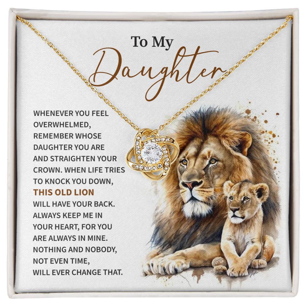 Lion Necklace Gift for Daughter from Dad – Strength & Love