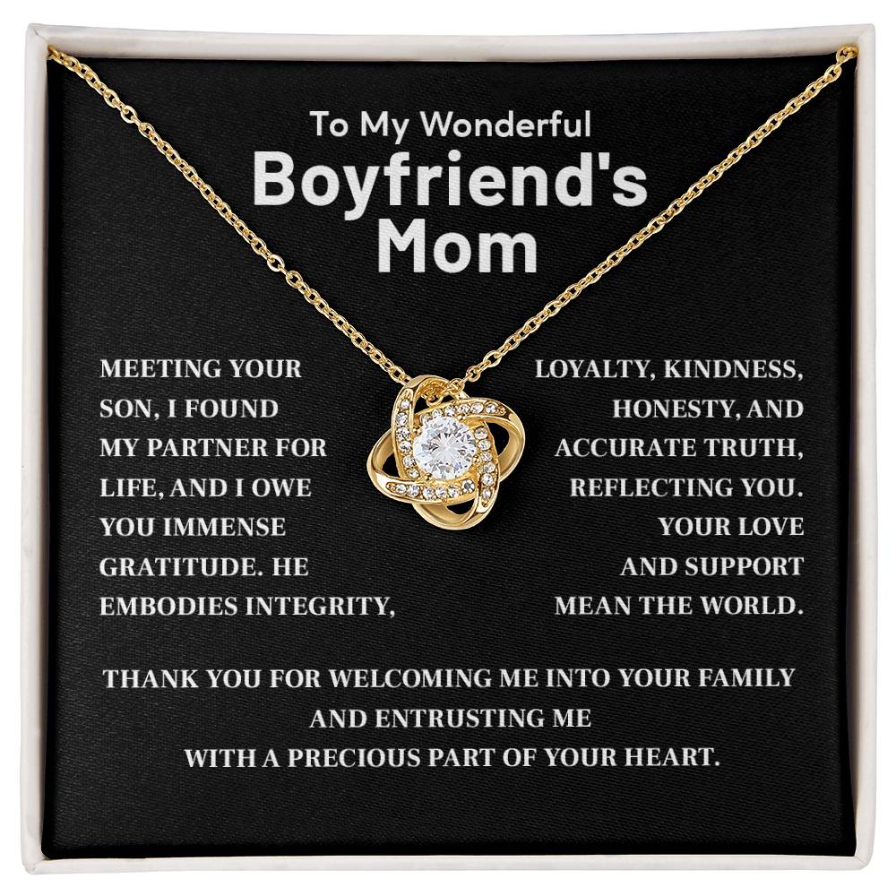 To My Wonderful Boyfriend's Mom Wonderful Boyfriend’s Mom Necklace Gift Gift For Boyfriend’s Mom Support From Mom Necklace Meaningful Keepsake For Boyfriend’s Mom Necklace From Girlfriend To Boyfriend’s Mom Unique Gift For Boyfriend’s Mom