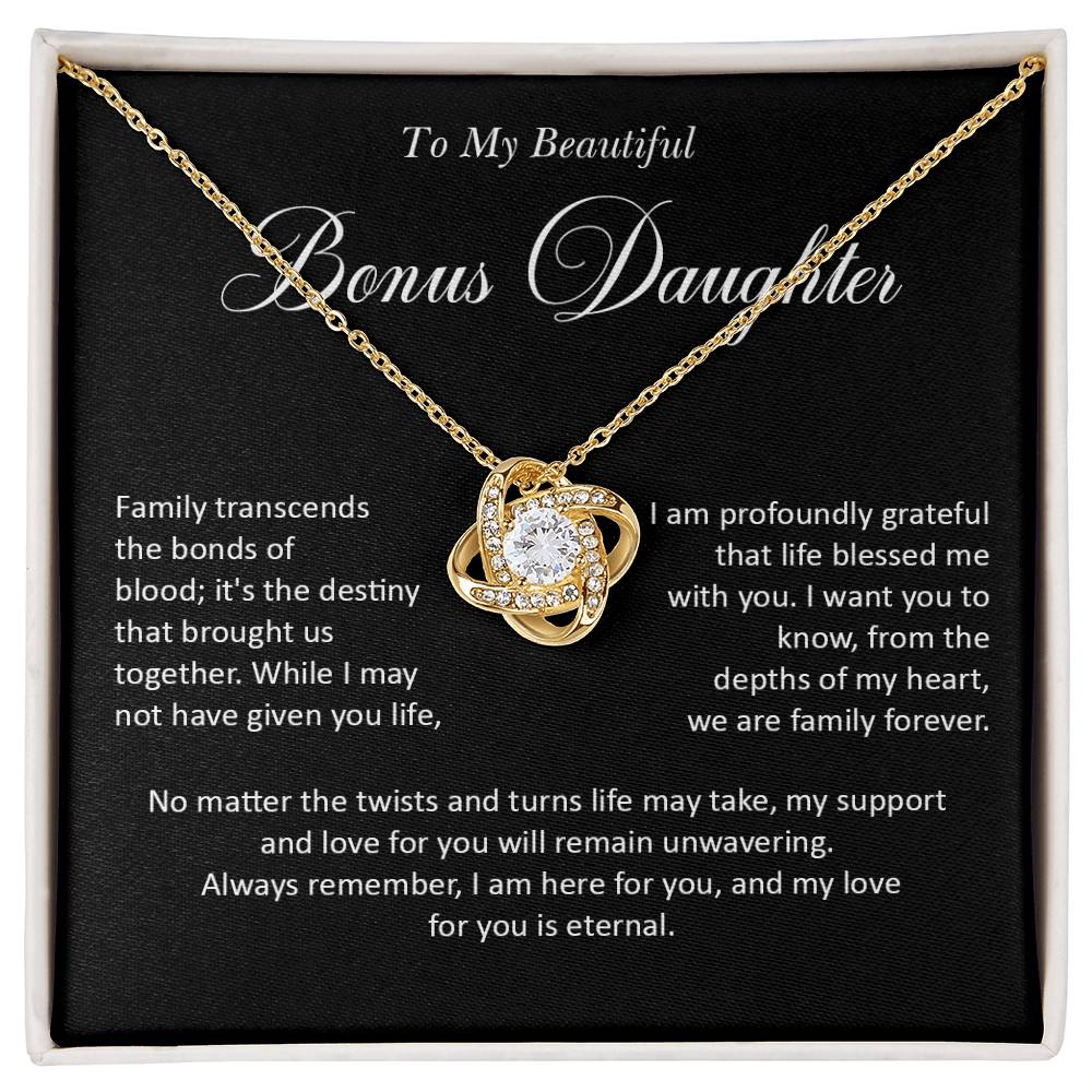 Bonus Daughter Necklace Gift with Eternal Love Message