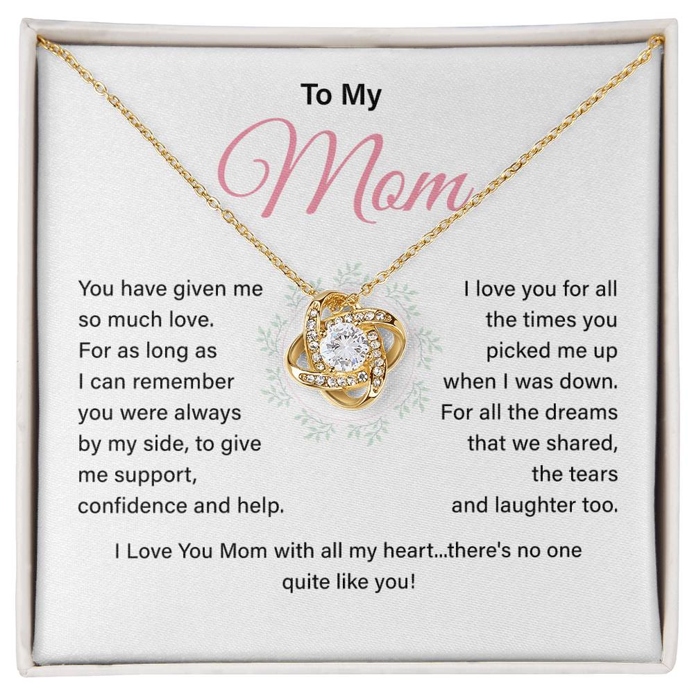 Mom Necklace Gift From Child With Heartfelt Message Card