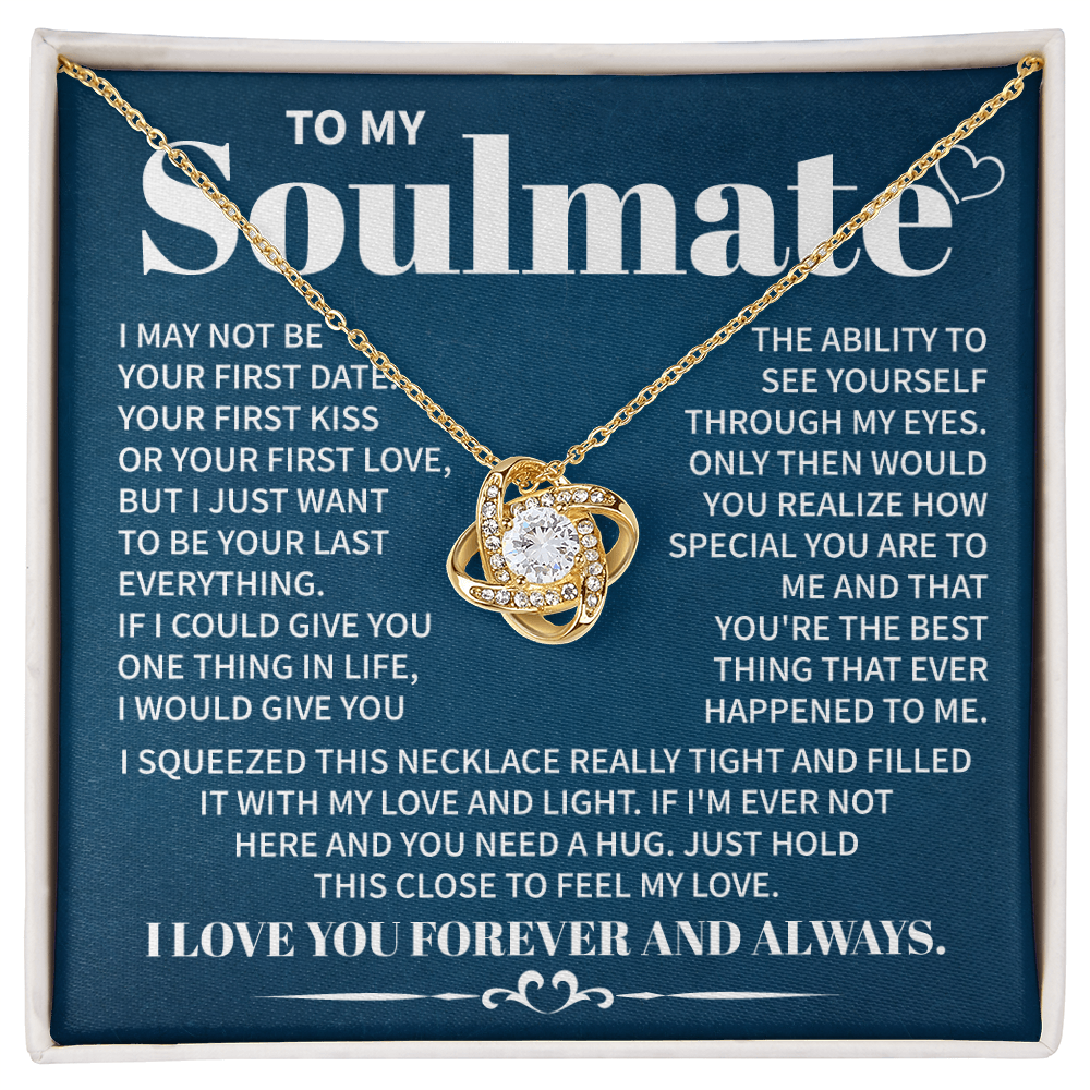 Soulmate Necklace Gift With Deep Loving Message Card