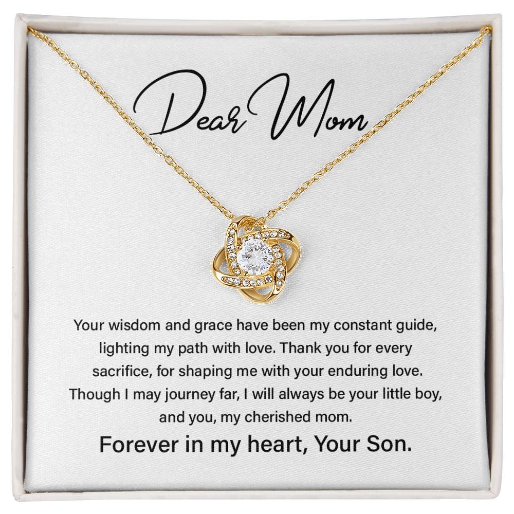 Heartfelt Necklace from Son to Mom with Keepsake Message Card