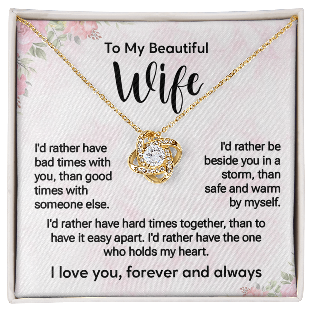 Necklace Gift for Wife with Romantic Card Insert