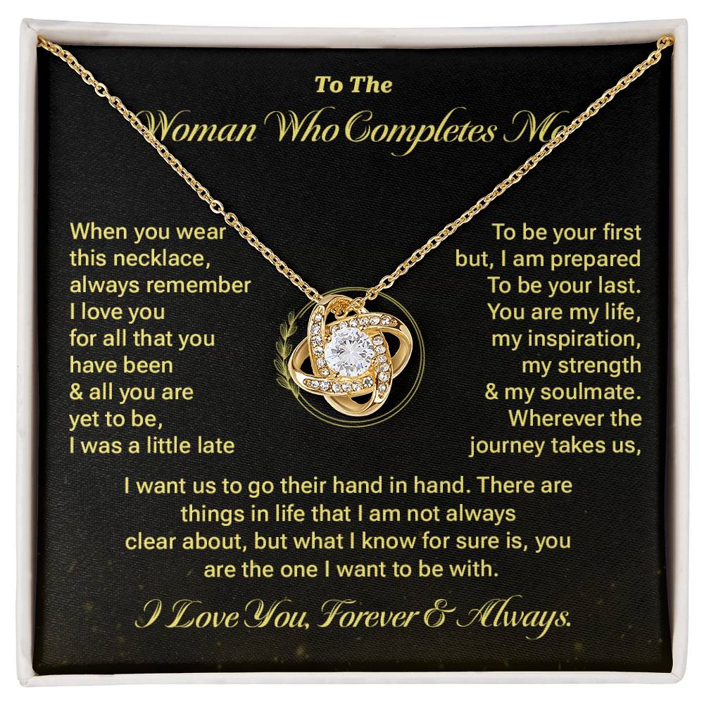 Woman Who Completes Me Necklace with Gift Card