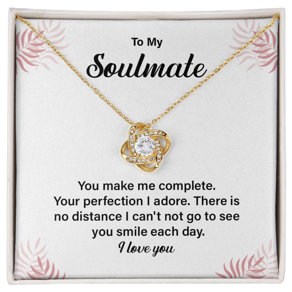 Soulmate Necklace Gift for Her with Love Note
